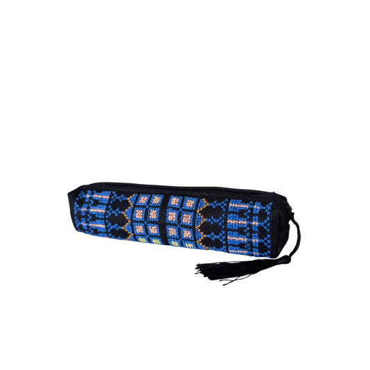 Embroidered Pouch (8”) - Various, Blue
