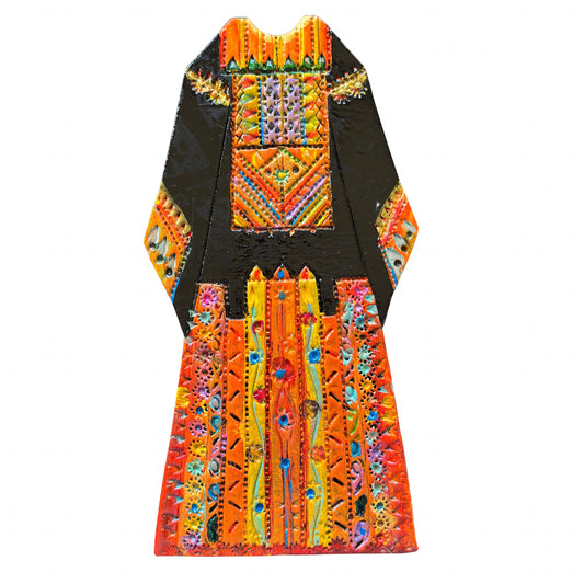 Hand-Painted Clay Thobe 9” - Hebron