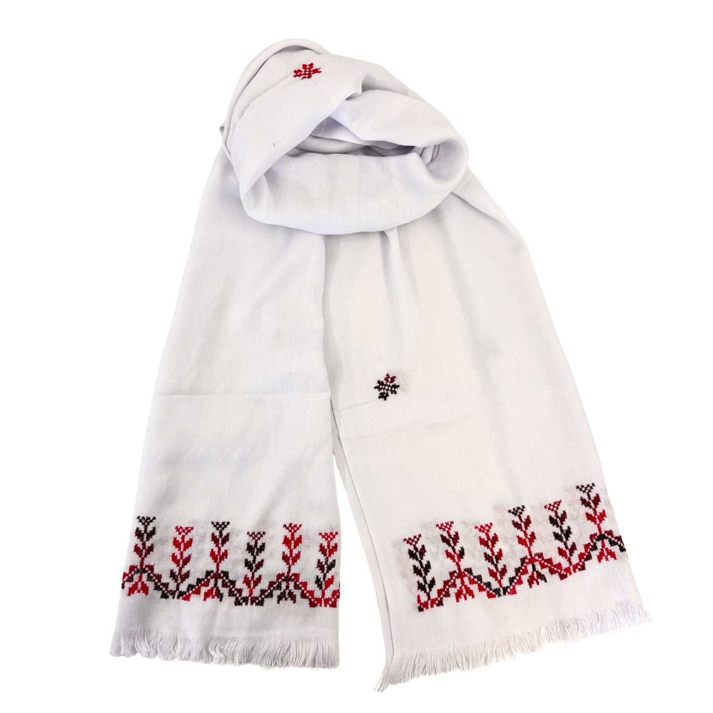 Embroidered Cotton Scarf