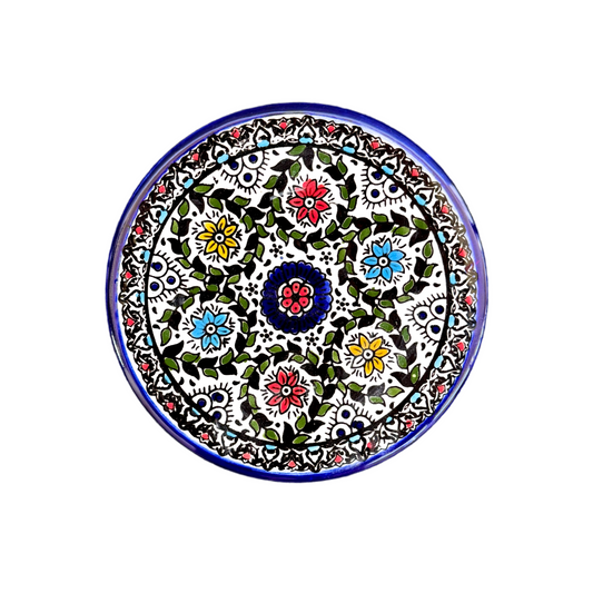 Ceramic Round Plate (6”) - Multicolor Vine