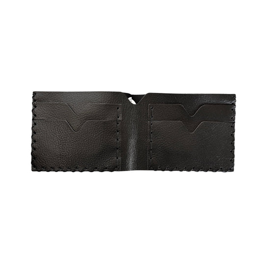 Leather Bi-Fold Wallet (Large) - Noir