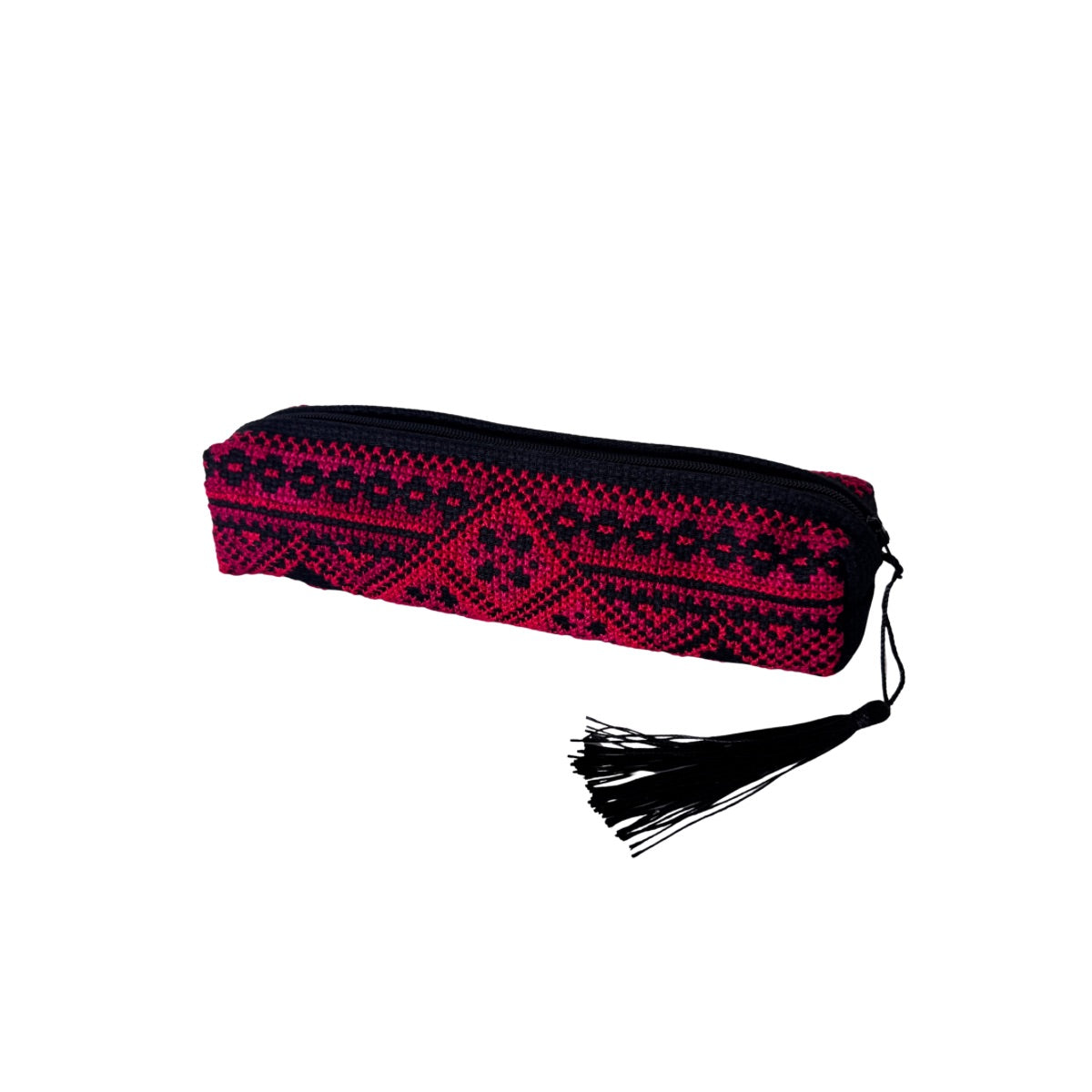 Embroidered Makeup Bag (8”) - Red