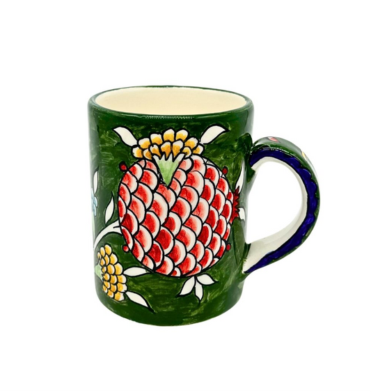 Ceramic Mug - Green Pomegranate