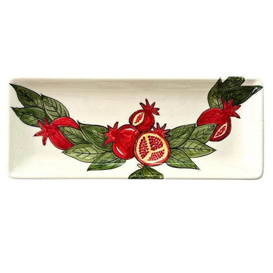Ceramic Serving Platter (13") - Pomegranates