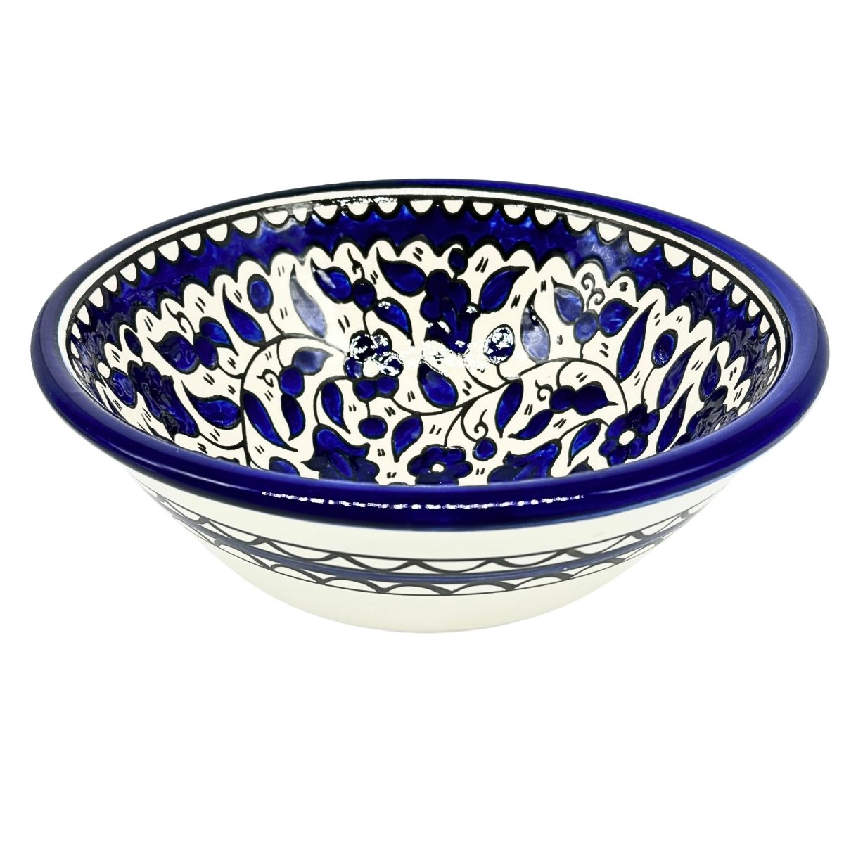 Ceramic Serving Bowl - Classic Blue