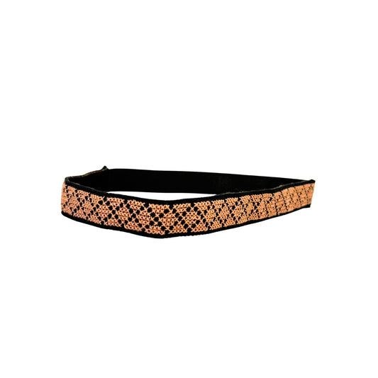 Embroidered Headband - Pale Pink