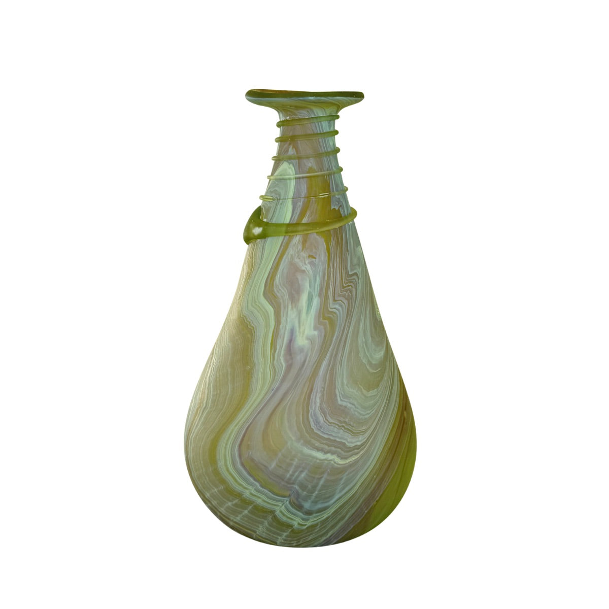 Phoenician Glass Vase (10”) - Green