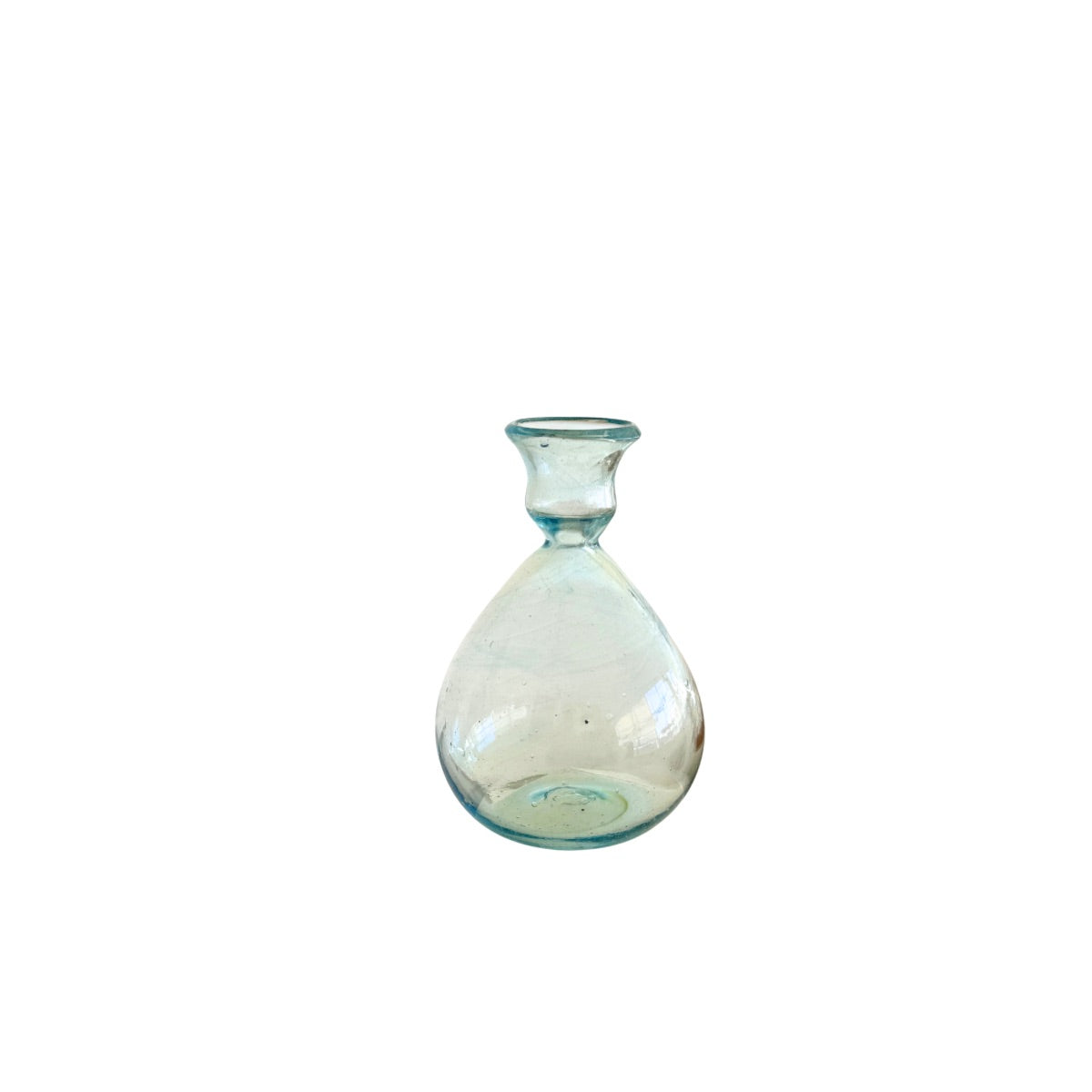 Hebron Glass Vase (6”) - Sea Glass