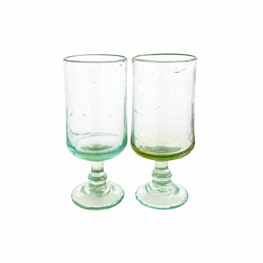 Glass Stemware (Set of 2) - Sea Glass
