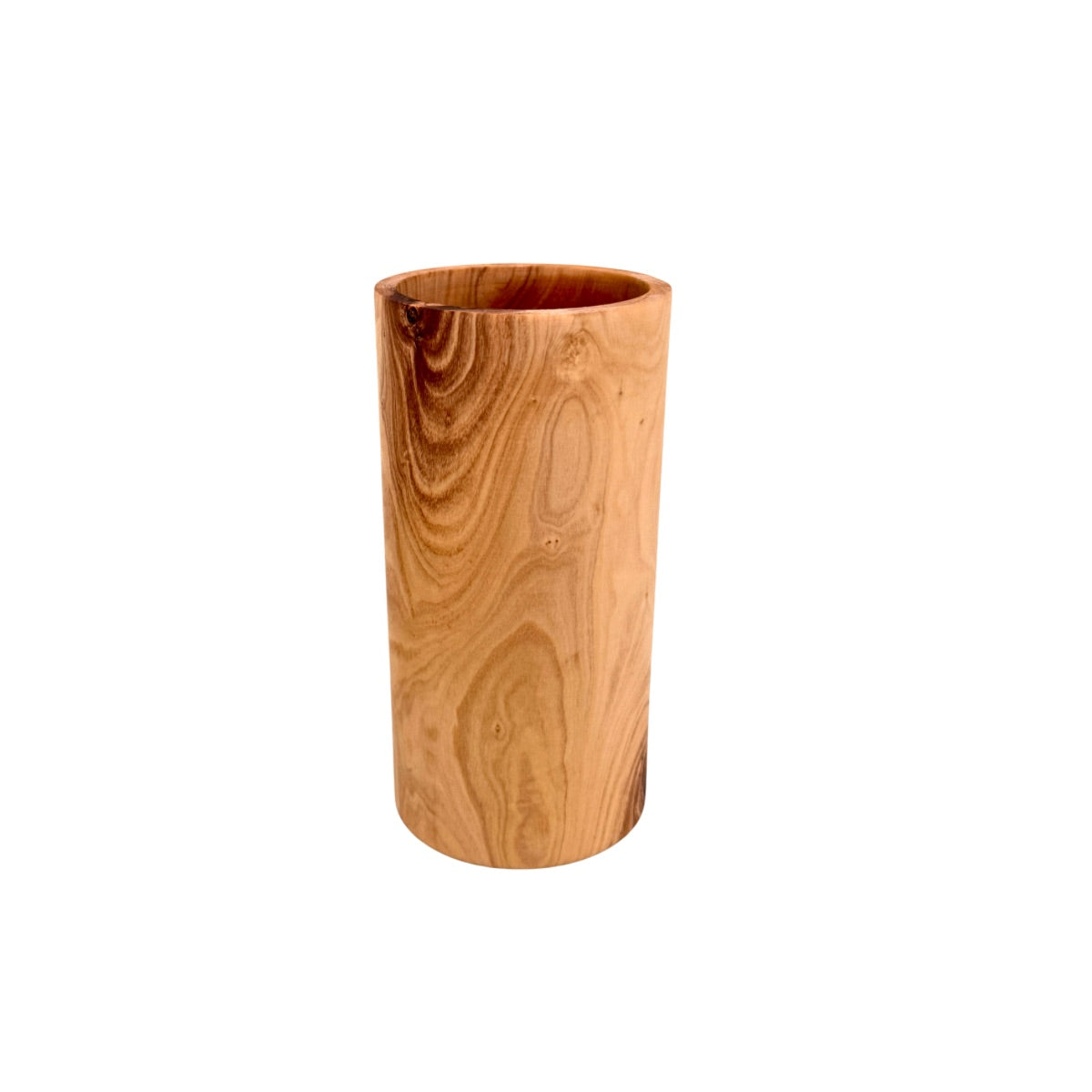 Olive Wood Utensil Holder 7"