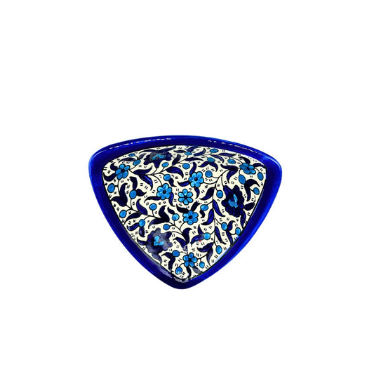 Ceramic Triangle Dish - Blue & Blue