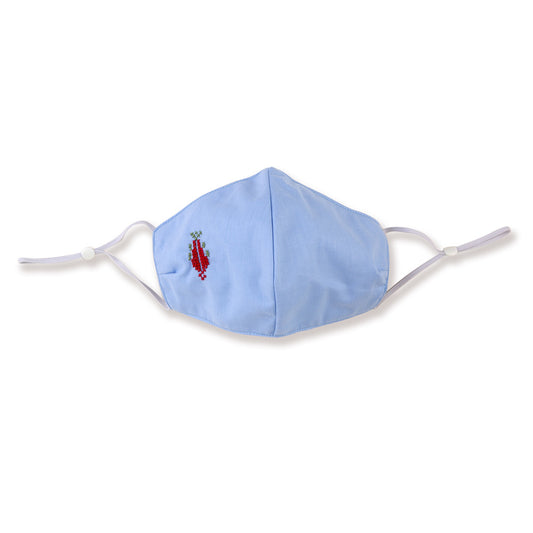 Tatreez Face Mask - Saru Light Blue