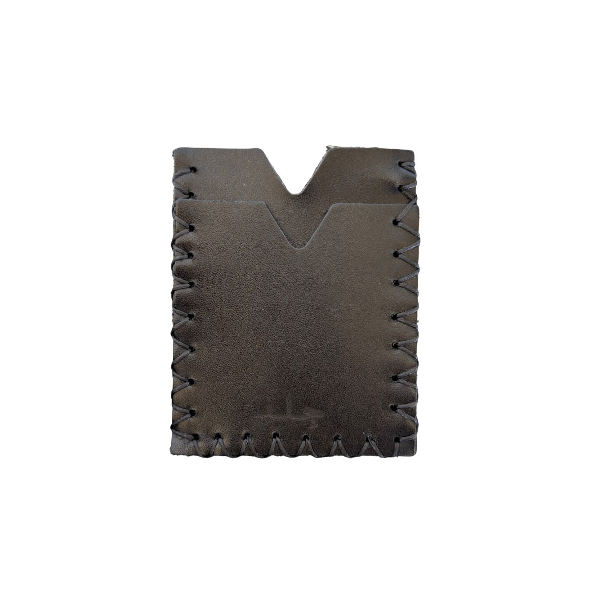 Leather Vertical Card Holder - All Black