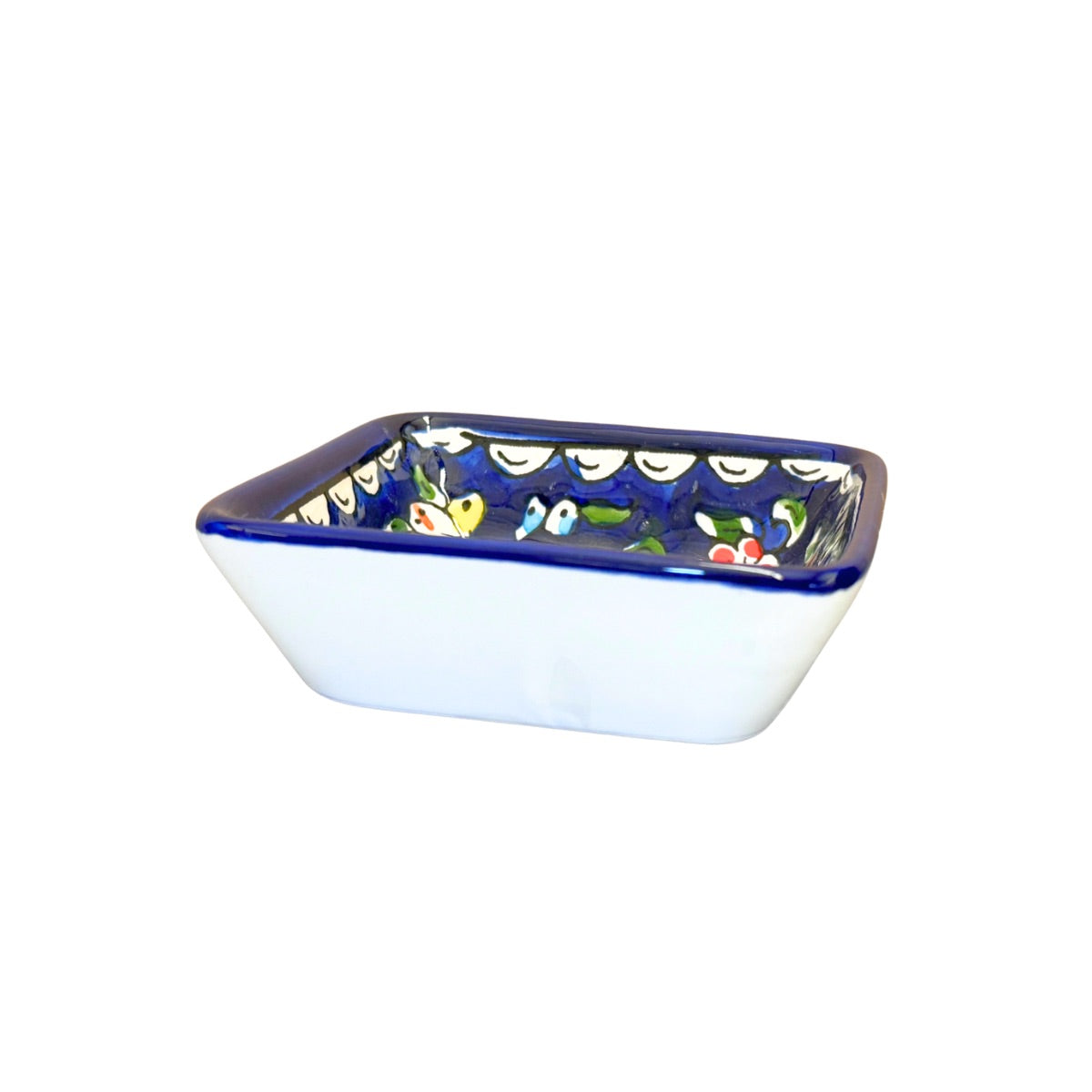 Square Soap Dish - Blue Peacock