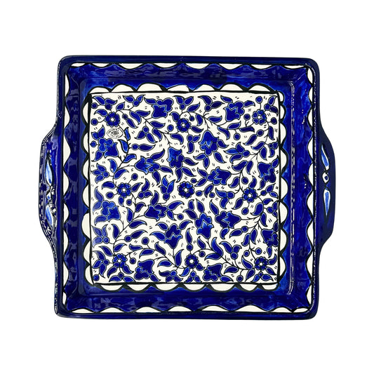 Square Serving Platter - 10", Classic Blue