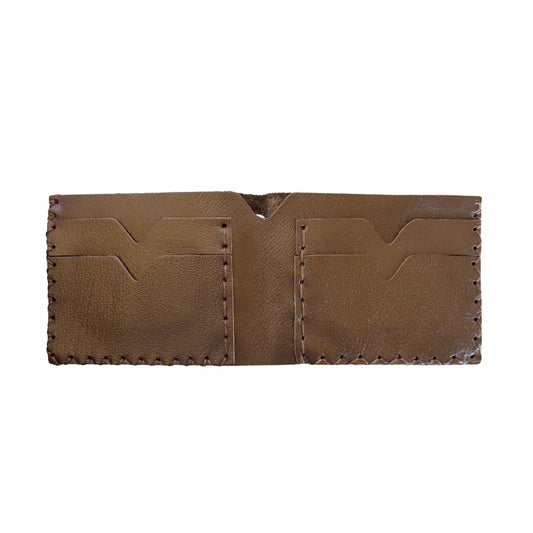Leather Bi-Fold Wallet (Large) - Brown