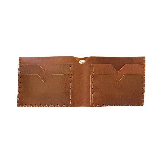 Leather Bi-Fold Wallet (Large) - Chestnut