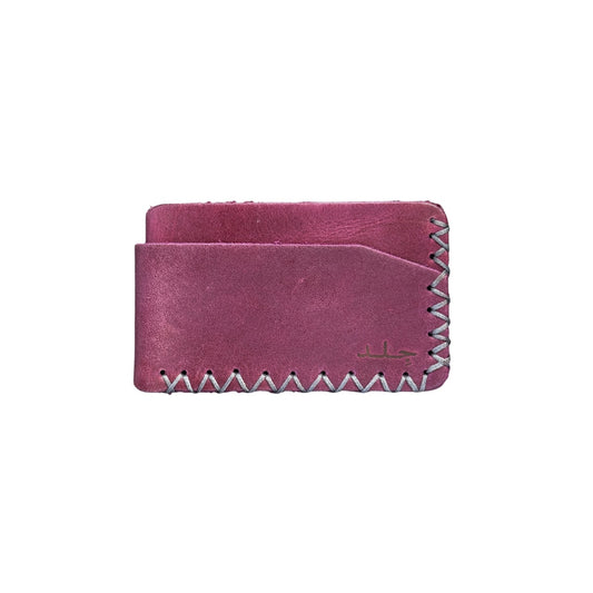 Leather Two Sided ID Wallet - Plum