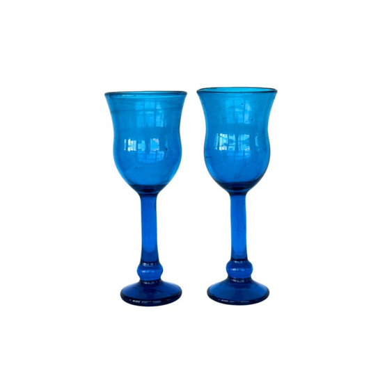 Glass Goblets (Set of 2) - Mediterranean