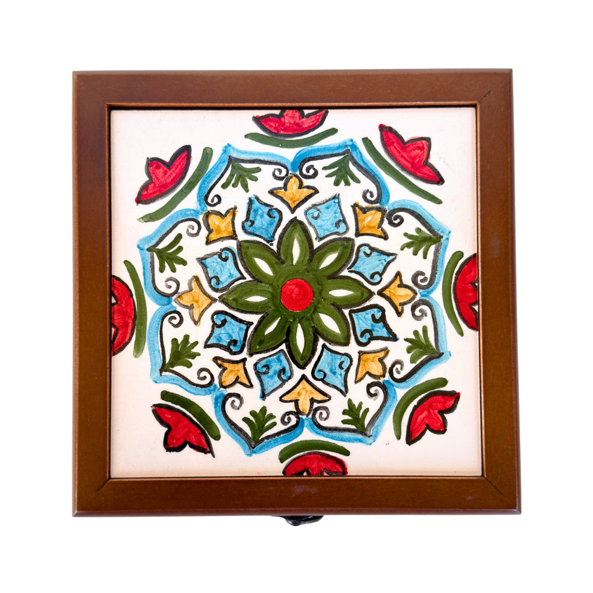 Nisf Wooden Box w/Ceramic Tile