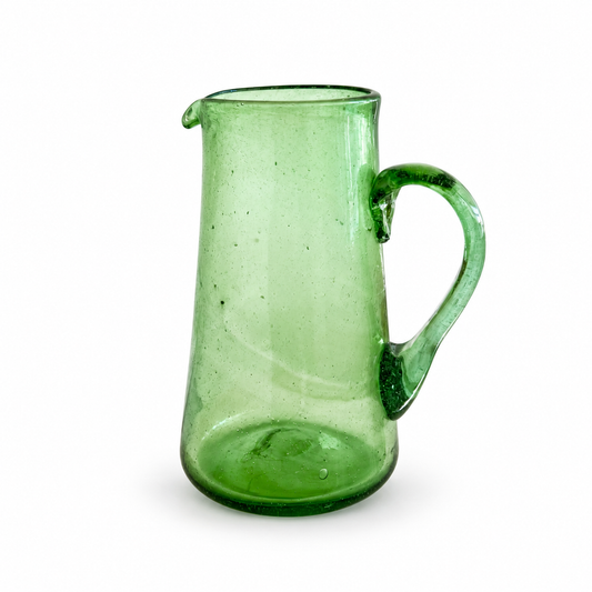 Glass Pitcher (9”) - Emerald (Straight)