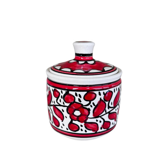 Ceramic Jar w/Lid (4”) - Sumac