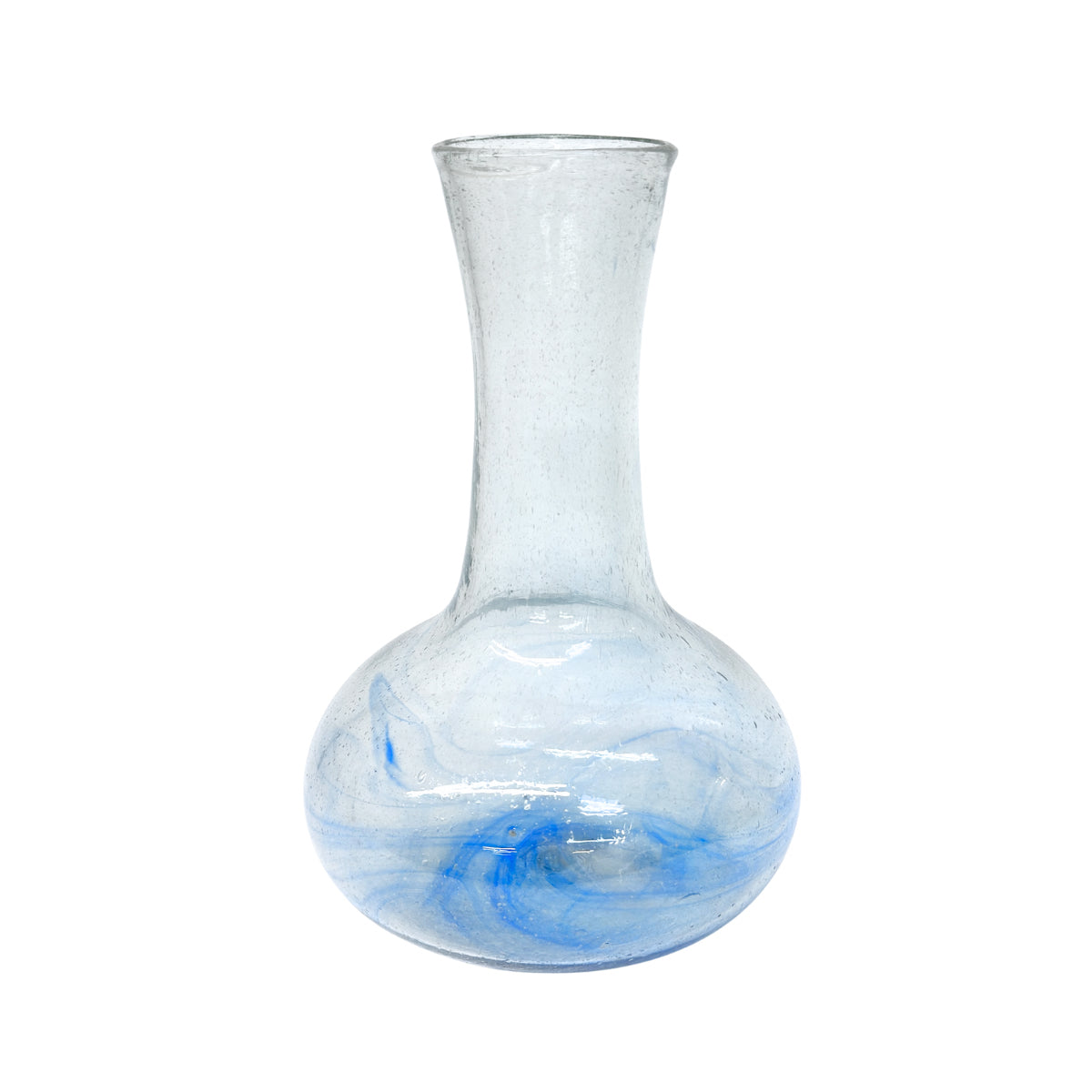 Glass Vase (10”) - Sky Blue