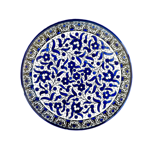 Ceramic Round Plate (8”) - Classic Blue
