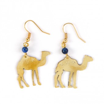 Bedouin Brass Earring - Camel