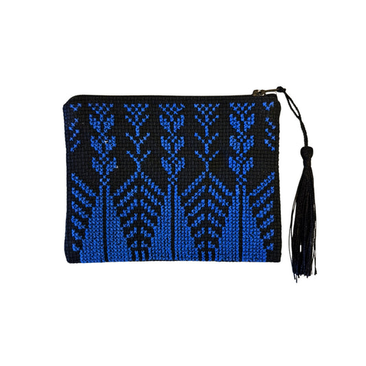 Embroidered Coin Purse - Cypress Blue