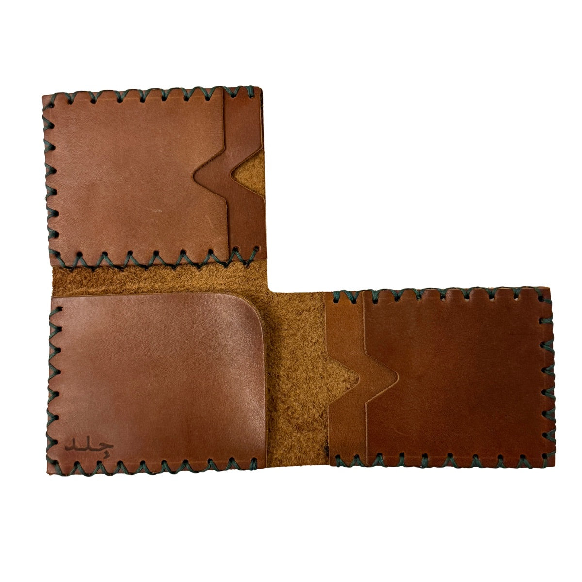 Leather Tri-Fold Wallet - chestnut brown