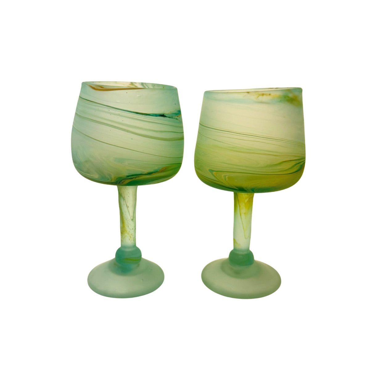 Phoenician Glass Stemware (Set of 2) - Green