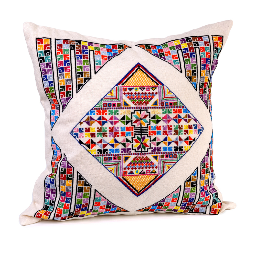 Embroidered Pillow Cover - Suleiman Mansour