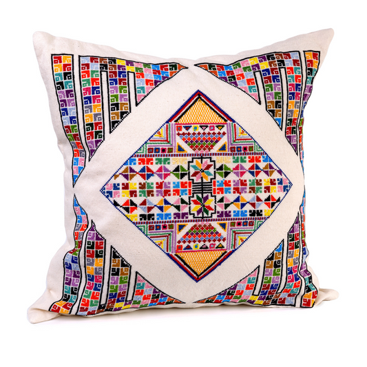 Embroidered Pillow Cover - Suleiman Mansour