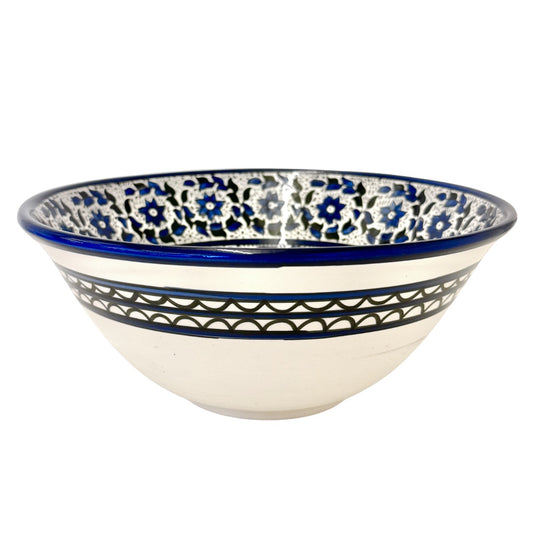 Ceramic Serving Bowl (10”) - Blue Vine