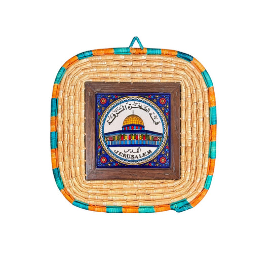 Handwoven Tile Wall Hanging (10”) - Jerusalem