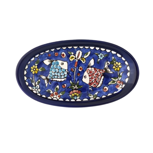 Ceramic Soap Dish - Blue Fish