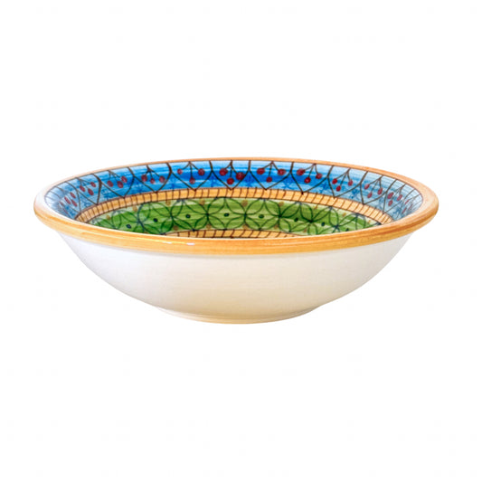 Ceramic Hand Painted Hummus Bowl (7.5”)