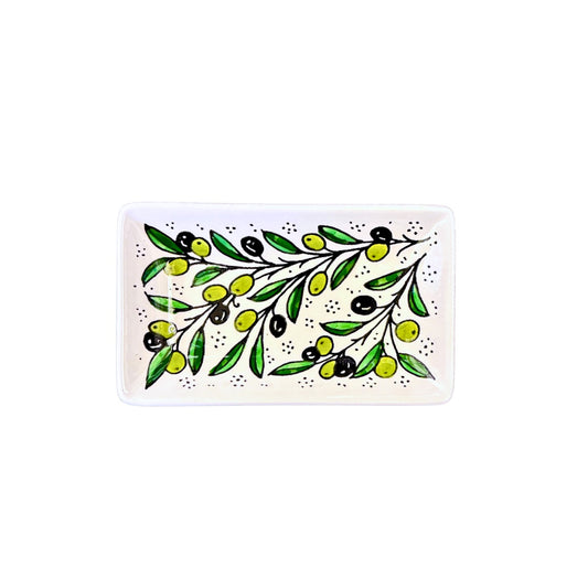 Ceramic Rectangular Dish (7”) - Olives