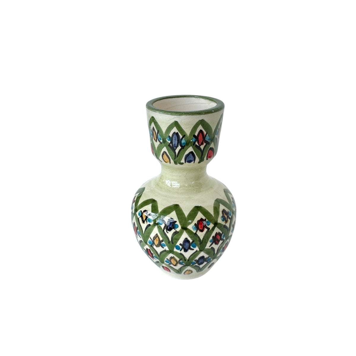 Ceramic Vase - Green Floral (Small)