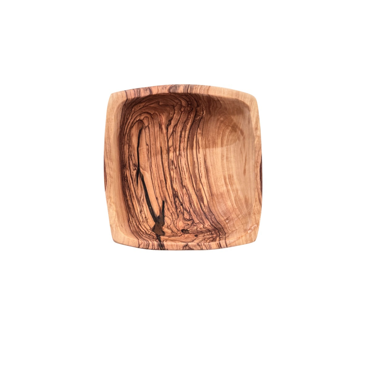 Olive Wood Hand-carved Square Dish (5")