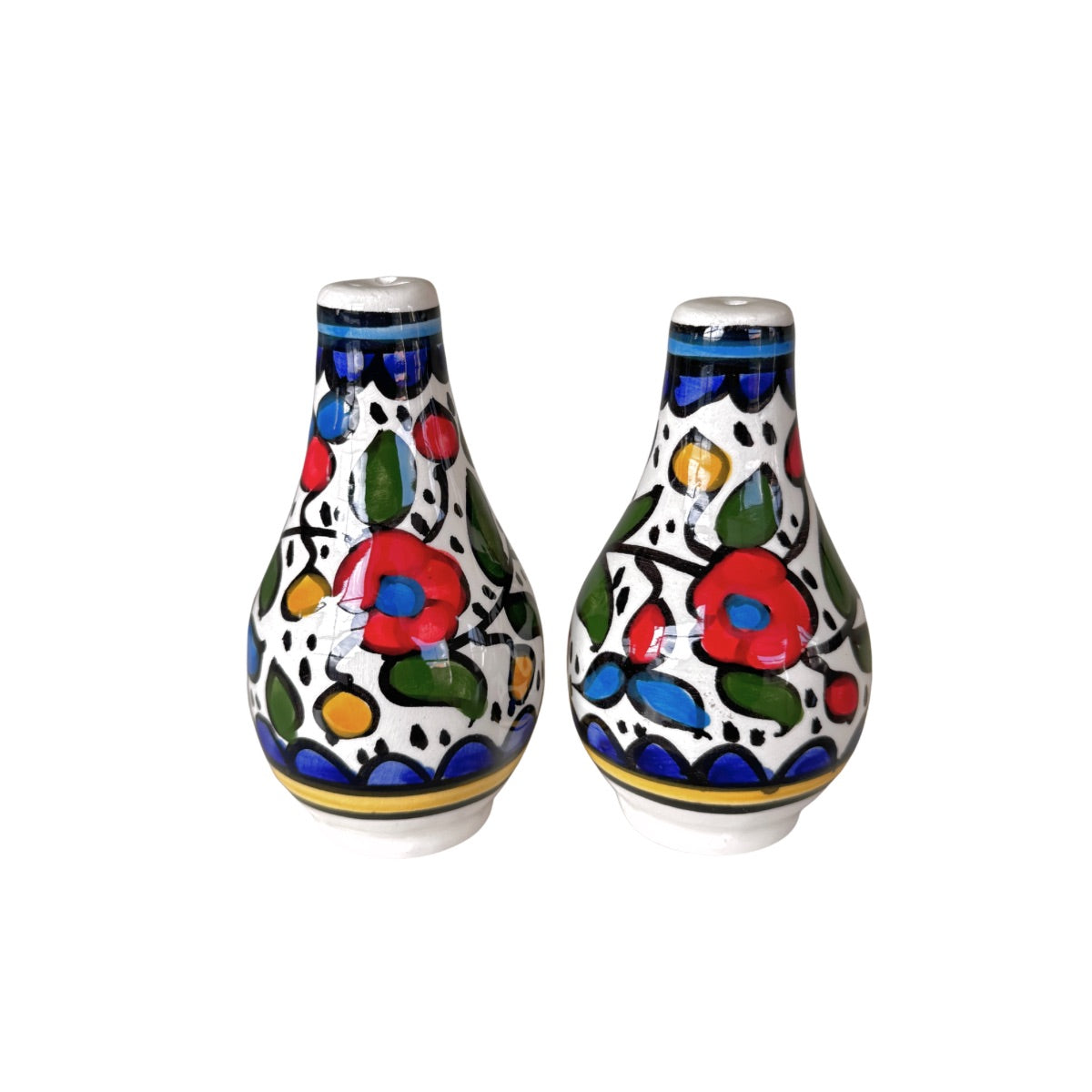 Ceramic Salt & Pepper Shakers - Multicolor
