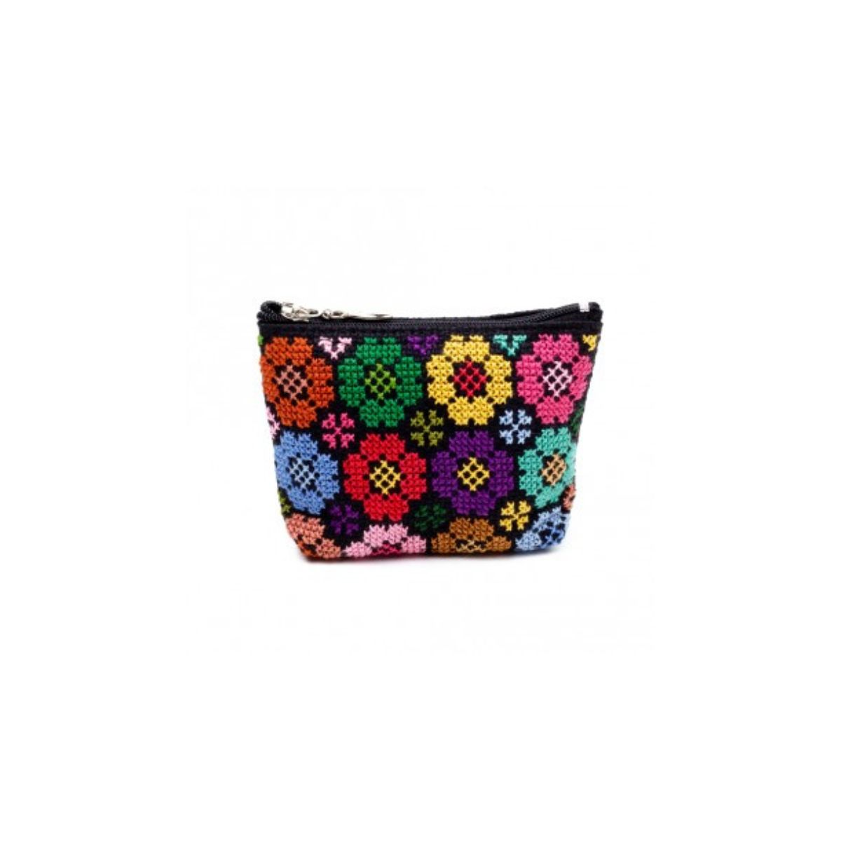 Embroidered Coin Purse - Floral Multicolor