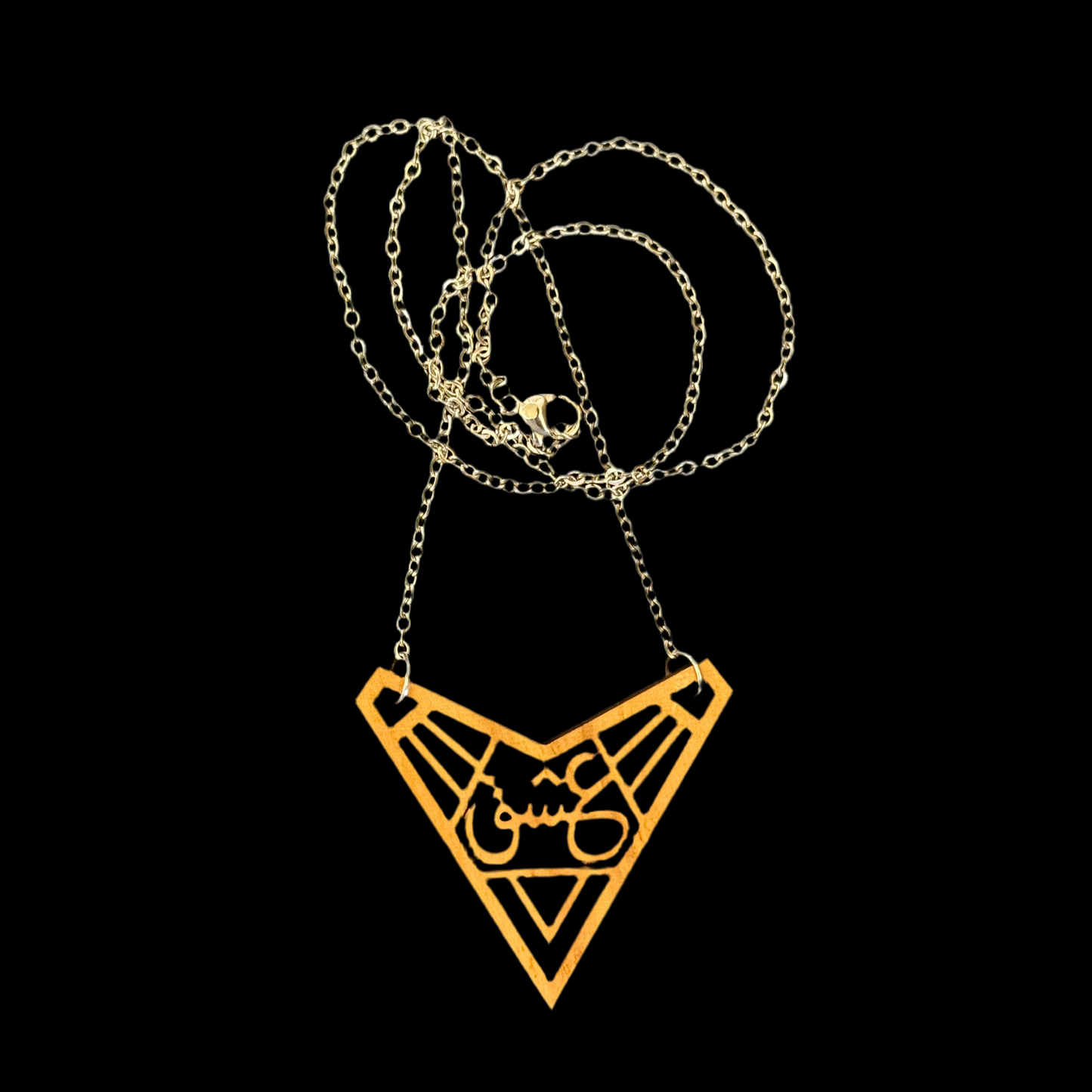 Olive Wood Necklace "Love"