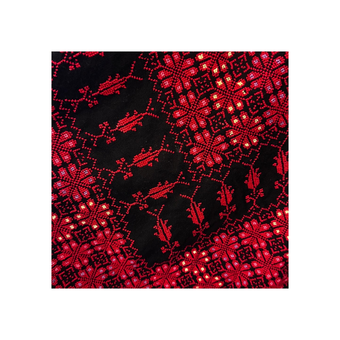Embroidered Triangle Shawl
