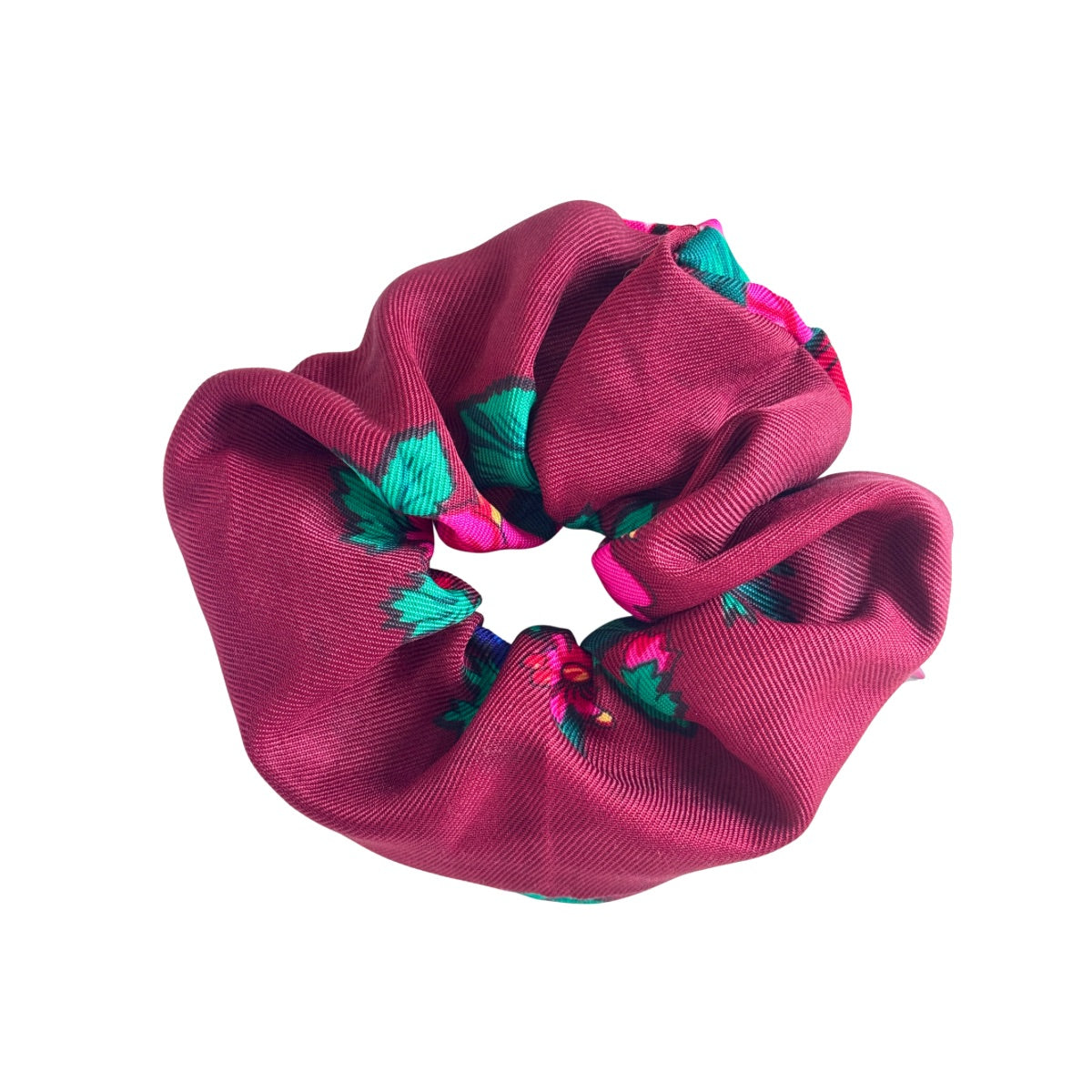 Floral Sitti Scrunchie - Burgundy