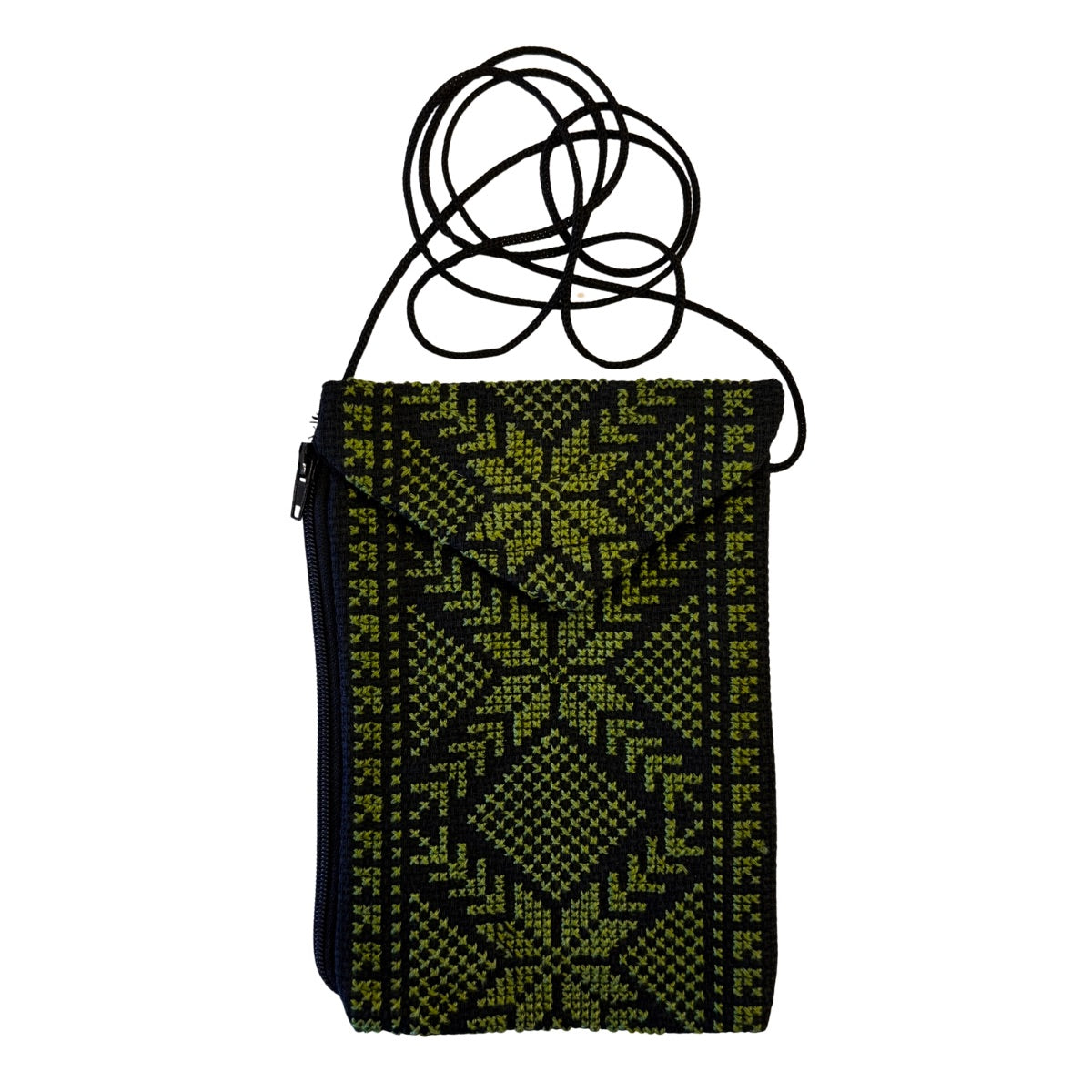 Embroidered Phone Purse - Green