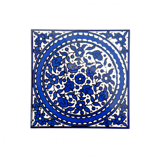 Ceramic Tile - Classic Blue Circle