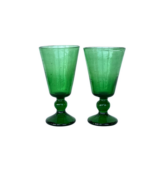 Glass Stemware (Set of 2) - Emerald