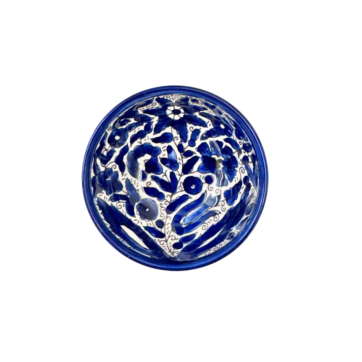 Ceramic "Dipping" Bowl (3.5”) - Blue Floral